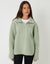 Sage Green Half Zip Borg Fleece