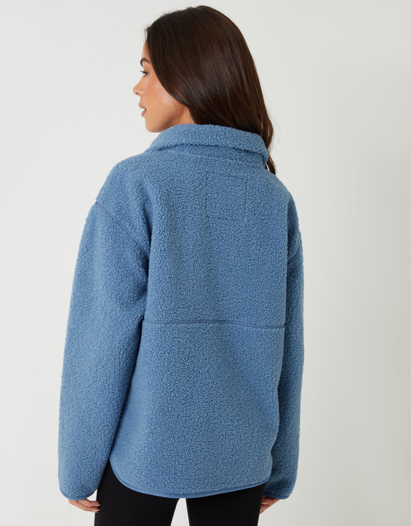 Threadbare Women s Blue Half Zip Borg Fleece threadbare-women-s-blue-half-zip-borg-fleece
