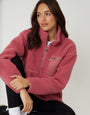 Pink Half Zip Borg Fleece
