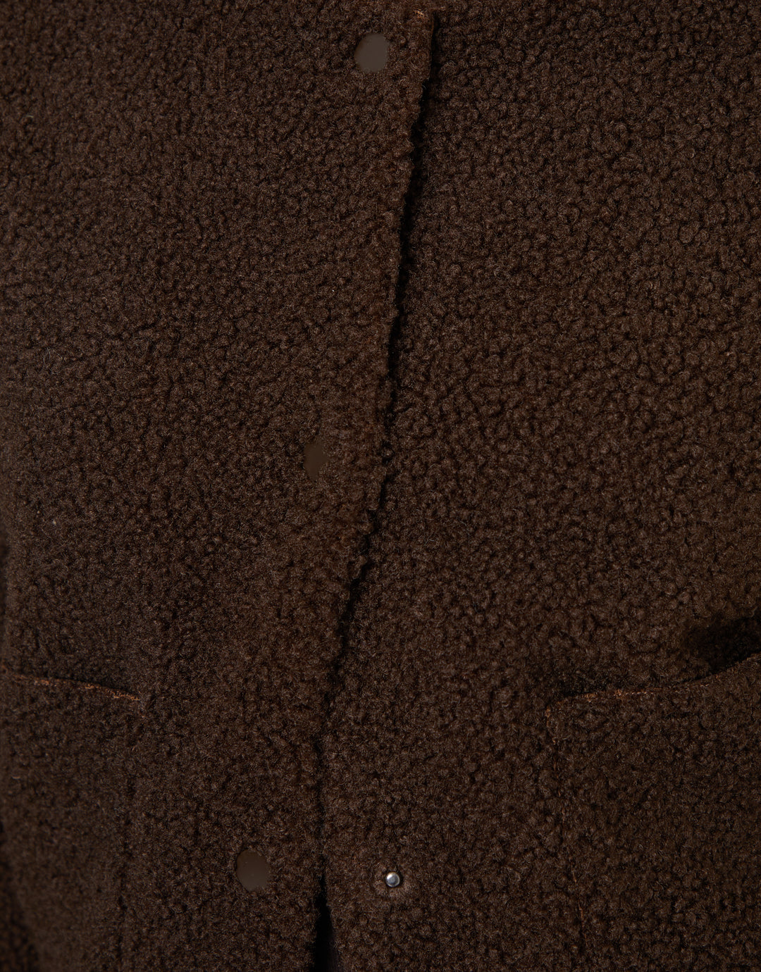 Chocolate Brown Borg Bomber Jacket