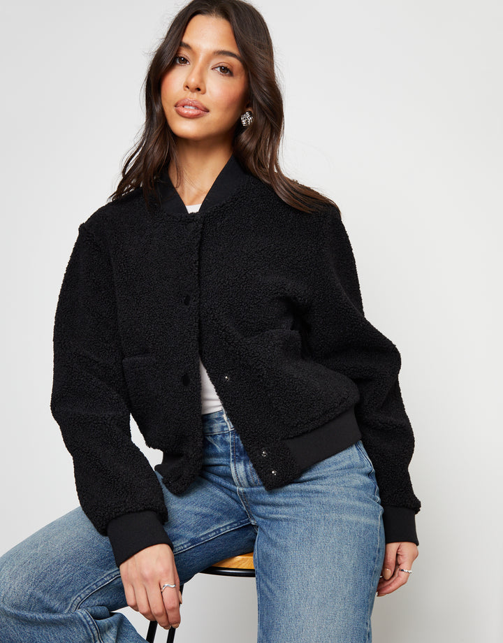 Black Borg Bomber Jacket