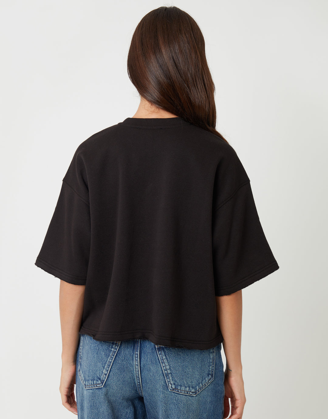 Chocolate Brown & Black Boxy Short Sleeve Sweatshirts (2 Pack)