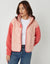 Pink Colourblock Snap Borg Fleece