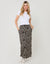 Leopard Print Jersey Maxi Skirt with Pockets