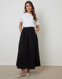 Black Midaxi Skirt with Pockets