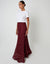 Berry Red Pull On Lace Maxi Skirt