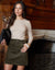 Olive Green Corduroy Mini Skirt