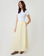Yellow Gathered Waist Maxi Skirt