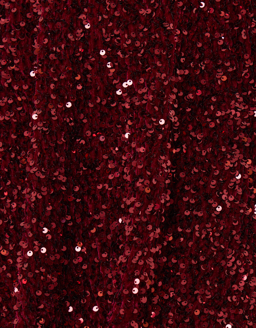 Sequin Mini Swing Skirt in Burgundy