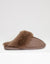 Mink Brown Faux Fur Lined Mule Slippers