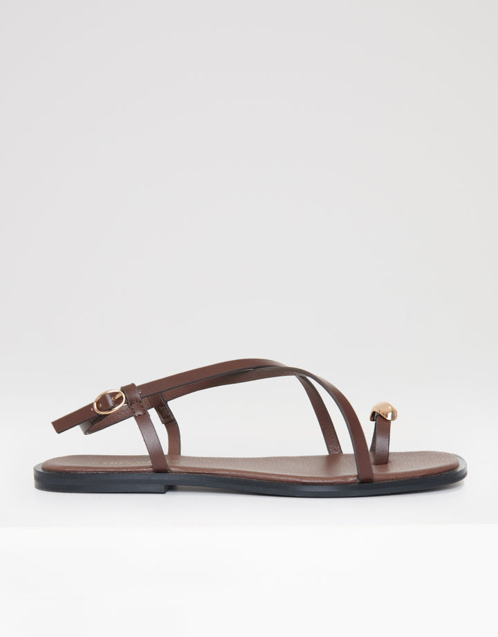 Chocolate Brown Back Strap Sandals