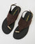 T-Strap Toe Loop Sandals in Chocolate Brown