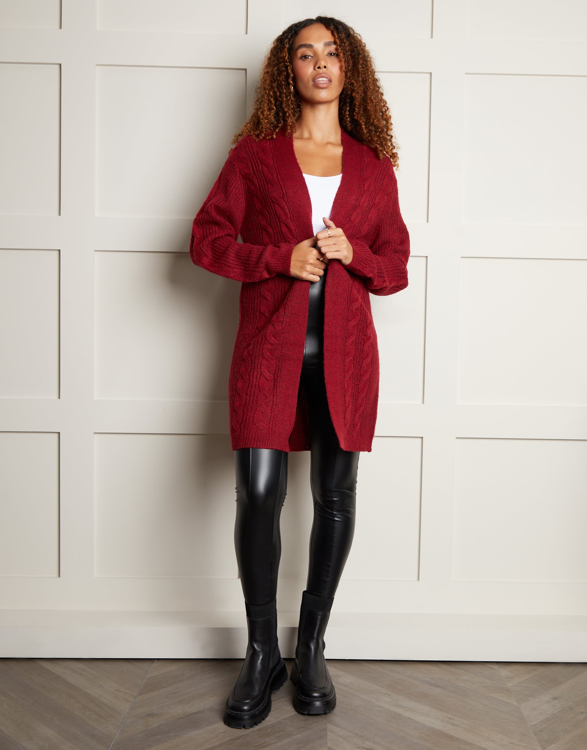トップス the red thread basic shaggy cardigan TOPSHOP Red Knitted Collar Zip Ring Cardigan | Liberty