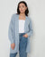 Light Blue Cable Knit Cardigan