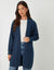 Cable Knit Cardigan in Blue