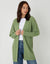 Sage Green Cable Knit Cardigan