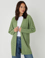 Sage Green Cable Knit Cardigan