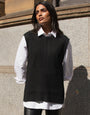 Black Cable Knit Sweater Vest