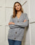 Grey Cable Knit Button Up Cardigan