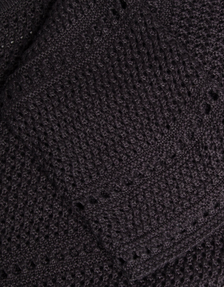 Black Pointelle Crochet Jumper