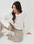 Cream Pointelle Knit Crew Neck Jumper