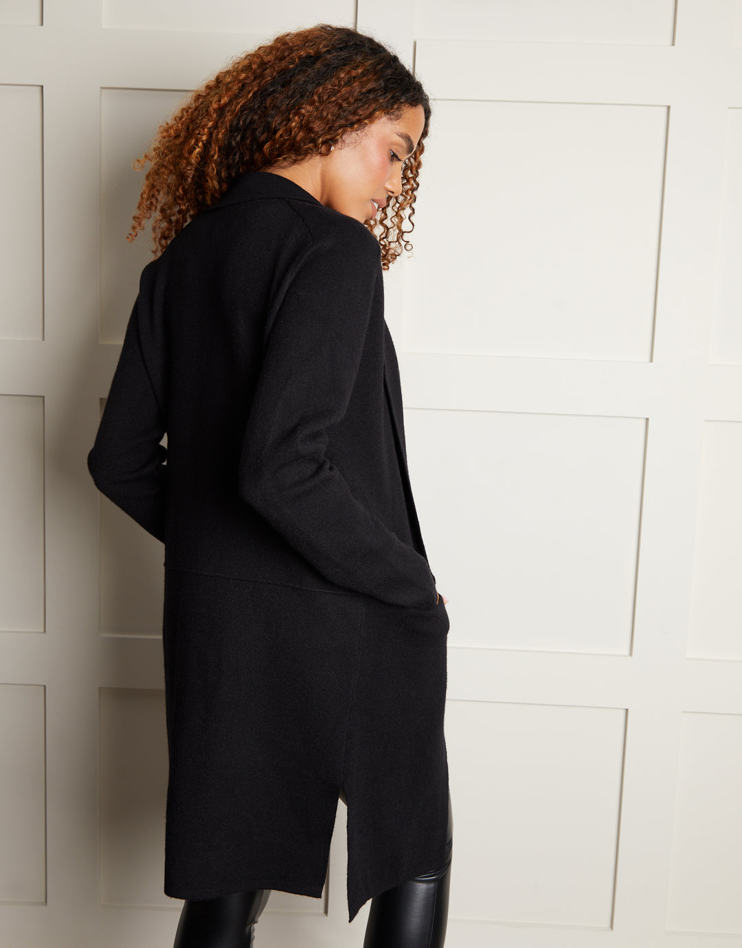 Black Knitted Coatigan