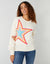 Cream Star Graphic Balloon Sleeve Jumper