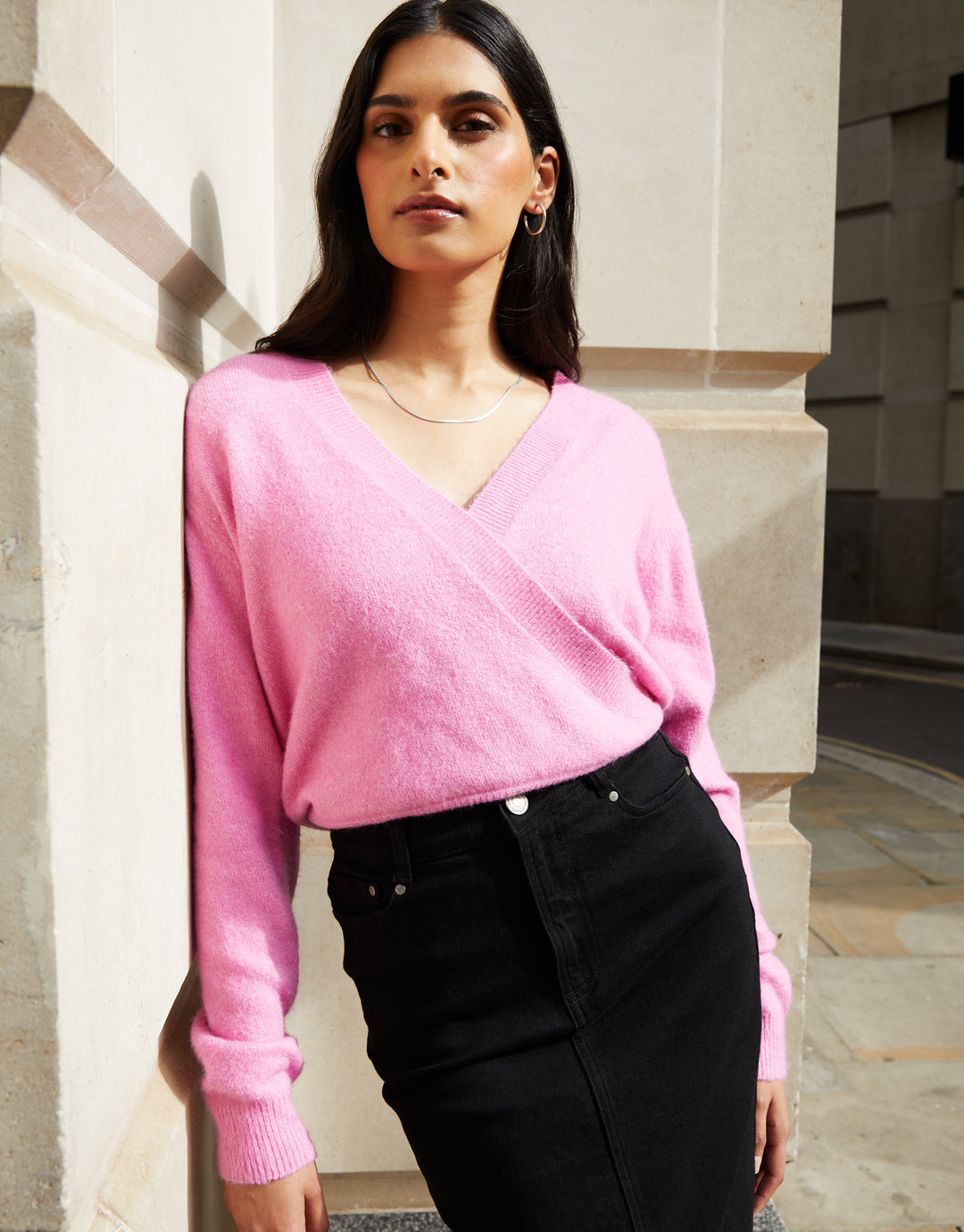 Pink Wrap Front Jumper