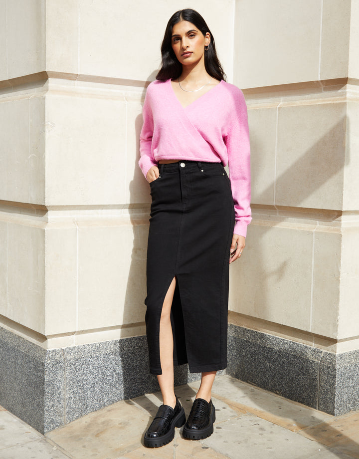 Pink Wrap Front Jumper