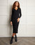 Black Button Down Knitted Dress