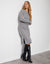 Grey Cable Knit Midi Dress