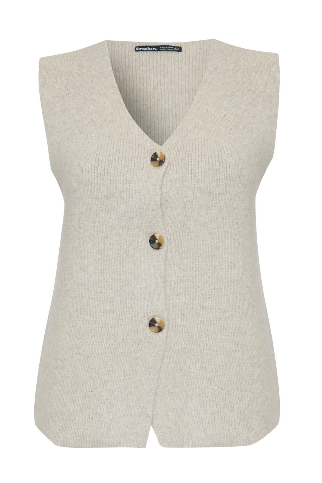 Beige Knitted Waistcoat