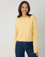 Yellow Button Up Knitted Cardigan