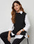 Black Basket Stitch Knitted High Neck Vest