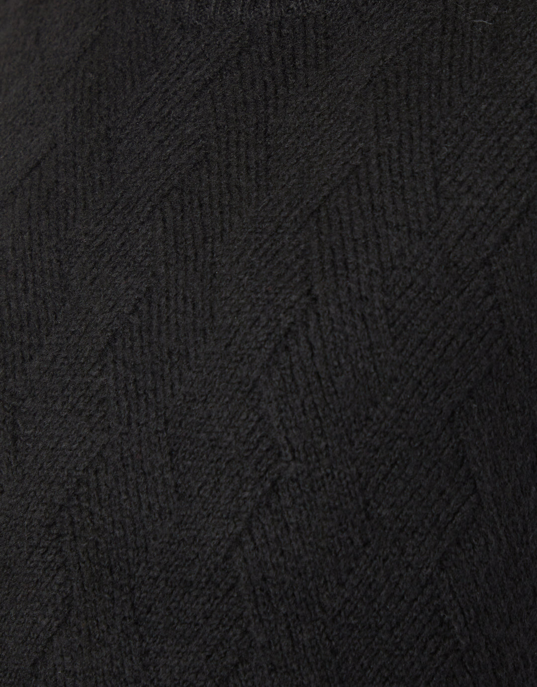 Black Basket Stitch Knitted High Neck Vest