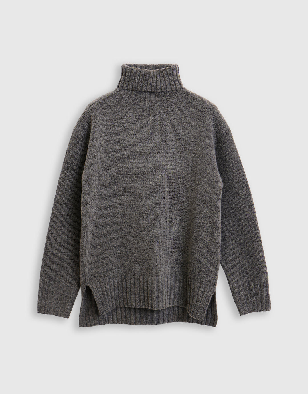 The Oversized Roll Neck Jumper in Grey