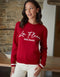 Women's Red Varsity Knitted Jumper