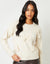 Bow Appliqué Knitted Jumper in Ecru