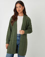 Khaki Green Cable Knit Cardigan