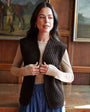 Textured Knitted Gilet in Chocolate Brown
