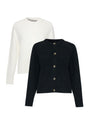 Black & Cream Button Up Knitted Cardigans (2 Pack)