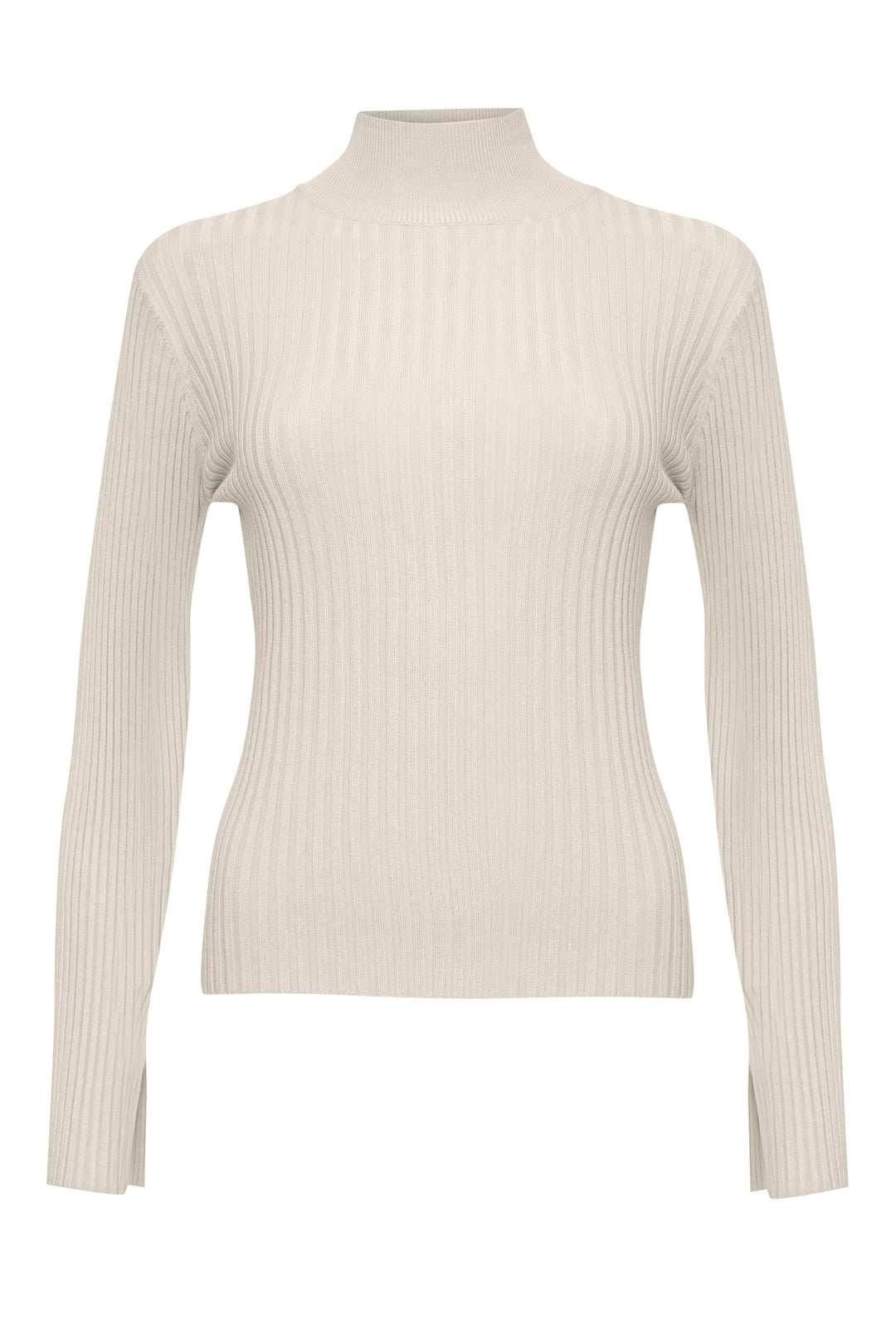 Black & Ecru Ribbed Knit High Neck Jumpers (2 Pack)