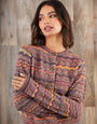Brown Space Dye Knitted Cardigan