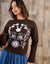 Chocolate Brown Cornelli Embellished Knitted Jumper