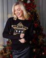 Black Knitted Christmas Star Jumper