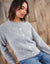 Grey Chunky Knit Button Up Cardigan