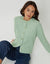 Green Chunky Knit Button Up Cardigan