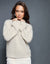 Ecru Eyelash Knit Crew Neck Jumper