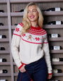 Ecru Cable Knit Fairisle Christmas Jumper