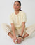 Crew Neck Short Sleeve Knitted Cardigan in Lemon Yellow